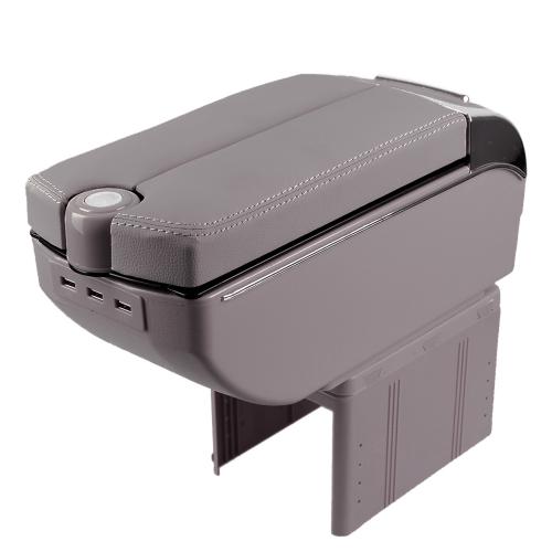 Подлокотник HJ48020/(серый)/серый, пепельница, подстаканник, 7 USB (HJ48020G)