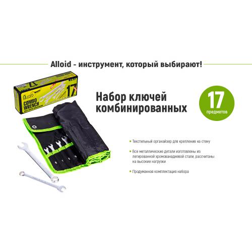 Alloid. Набор ключей комбинированных (спеццена), 17 предметов, 6-24 мм (НК-2005-17М) (НК-2005-17М)