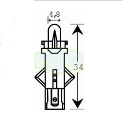 Лампа автомобільна з клиновидним цоколем Trifa 12V 1,2W BG 8,5-5,5d black (02735)