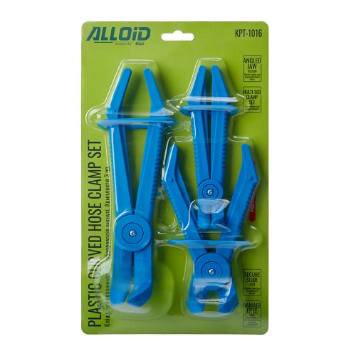 Клещи изогнутые для пережима трубопроводов, 3 шт. ALLOID KPT-1016
