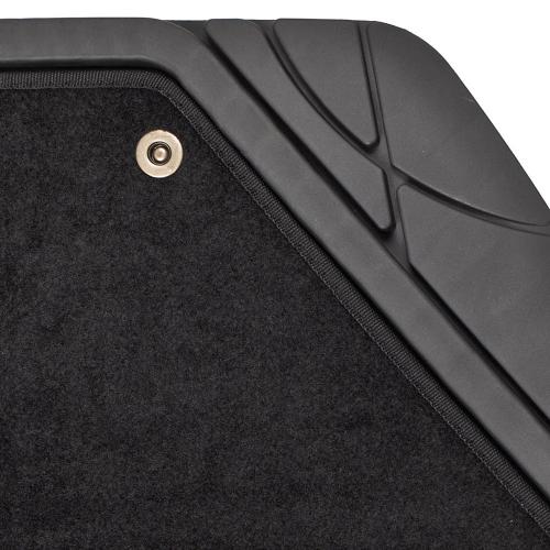 Коврики PVC съемный войлок КУ-16043 BK 5шт./компл. черные 74x50 47x50 23x50 (КУ-16043 BK)