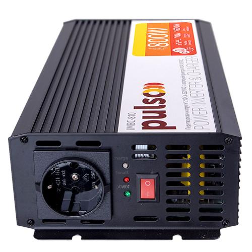 Преобраз. напряжения /Зарядн. уст-во PULSO IMBC-810/12V-220V/800W/10A/мод.волна/клеммы (IMBC-810 2в1)
