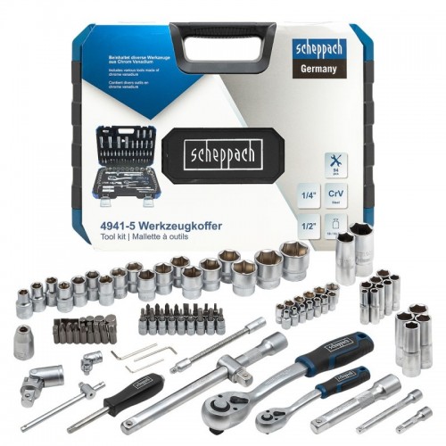 Набор инструмента 94 предмета 1/4"&1/2" (6-гран.)(4-32мм) SCHEPPACH SCH-4941-5