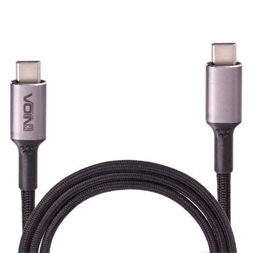 Кабель VOIN VP-3501C B Type C - Type C 5А/20V, QC4.0/PD 1m, black (быстрая зарядка/передача данных) (VP-3501C BK)