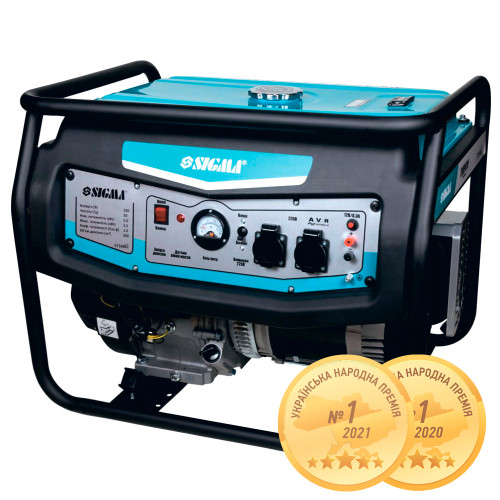 Генератор бензиновий 230В 3.5/4.0кВт 4-х тактний ручний запуск SIGMA (5710431)