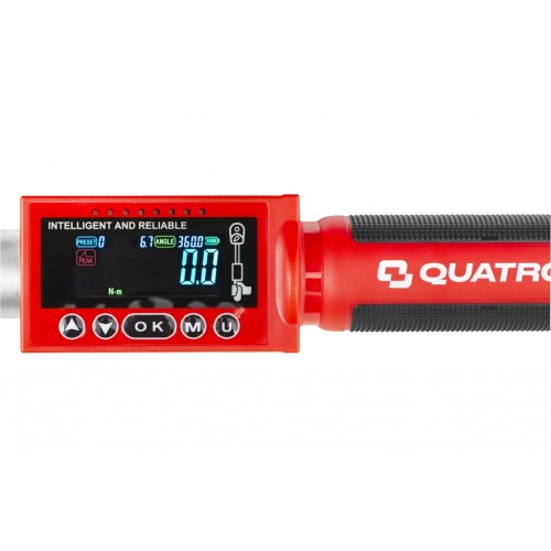 Ключ динамометрический цифровой 1/2",6,8-135 Нм, с измерением угла. QUATROS QS56135