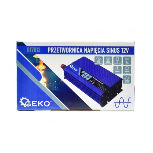 Преобразователь напряжения SINUS 12В/230В 500/1000Вт GEKO G17012