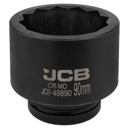 Головка торцевая ударная 12-гранная 1" 90 мм JCB Tools JCB-48890