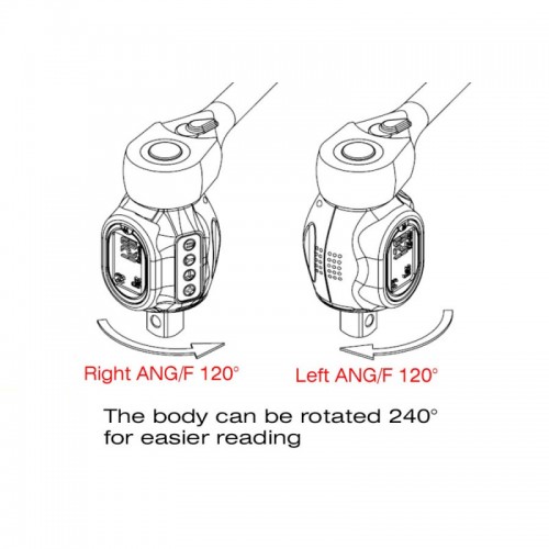 Динамометрический адаптер "DIGITAL", 1/2", 40-200 Нм в кейсе с переходниками 34417-1A King Tony