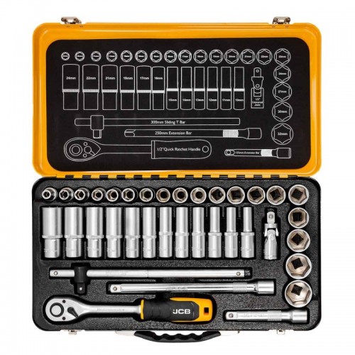 Набор инструмента комбинированный 36 ед. 1/2" (6-гр.) (8-32 мм) JCB Tools JCB-4362M