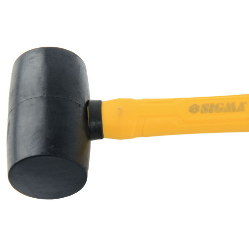 Киянка резиновая черная 340 г фиберглассовая рукоятка SIGMA (4317351)