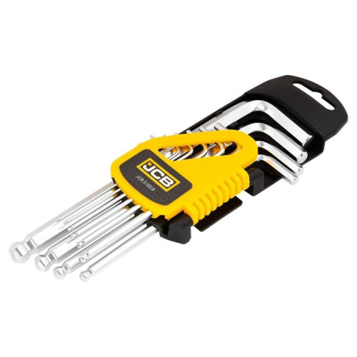 Набір Г-подіб. ключів довгих з кулею HEX 10 од. (1,27 мм- 10 мм) JCB Tools JCB-5102LB