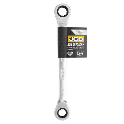 Ключ комбінований з храповиком 8х9мм JCB-7570809M