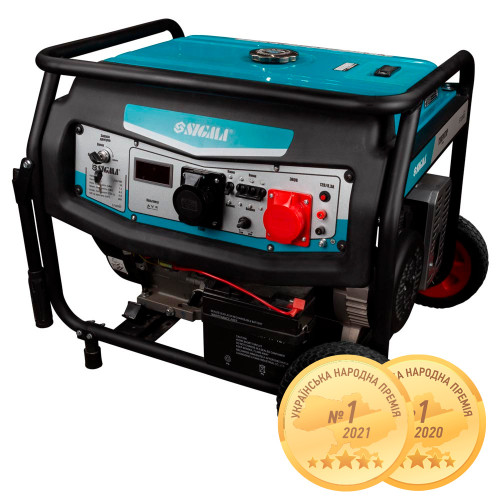 Генератор бензиновий 230-380В 7.5/8.0кВт 4-х тактний електрозапуск SIGMA (5710501)