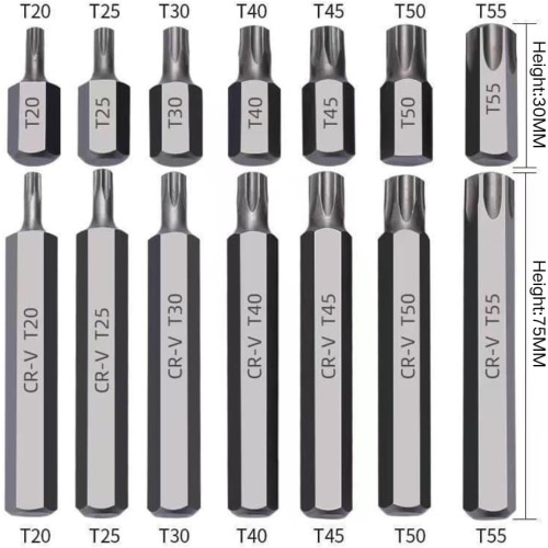 Набор бит с адаптерами TORX, HEX, SPLINE 1/2" и 3/8", 40 ед. – REWOLT T1347