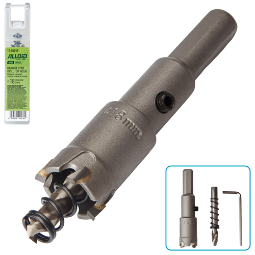 Свердло корончате твердосплавне по металу Alloid Base 18мм