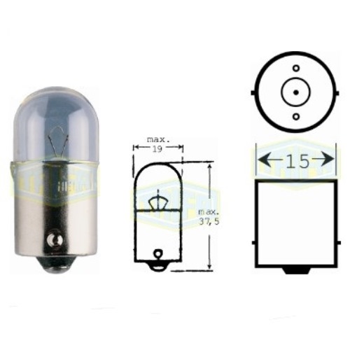 Лампа автомобільна Сферична лампа Trifa 12V 15W BA 15s (00308)