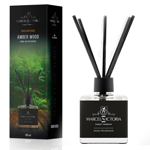 Ароматизатор рідкий для дому/офісу Tasotti "Reed diffuser" 100ml Amber Wood (098556)