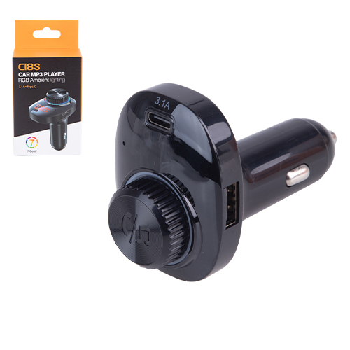 Модулятор FM 5в1 C18S 12-24v 2USB 5V-3.1A Type C 5V-3.1A TF card BT5.0 RGB-ambient light (C18S)