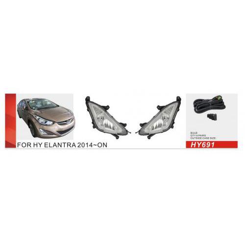 Фары доп.модель Hyundai Elantra/2014-16/HY-691W/H8-12V35W/эл.проводка (HY-691W)