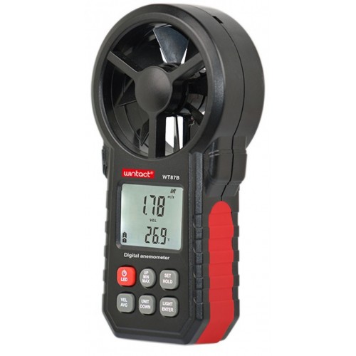 Анемометр крильчастий USB, Bluetooth 0,3-30 м/с, -10-45 °C WINTACT WT87B