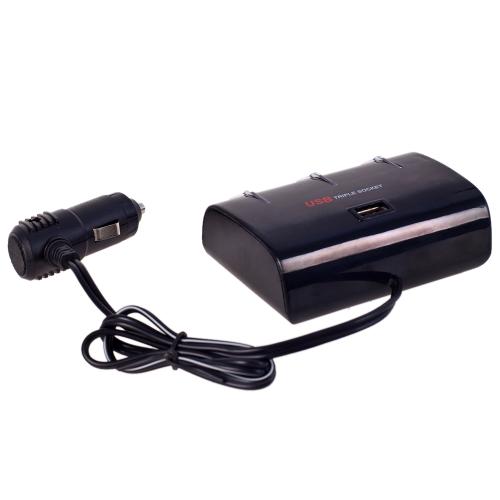 Разветвитель прикуривателя VOIN 3 выхода + 1USB 1000mA 12/24V SC-3073 (SC-3073)