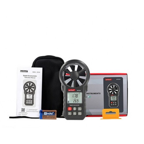 Анемометр крильчастий USB, Bluetooth 0,3-30 м/с, -10-45 °C WINTACT WT87B