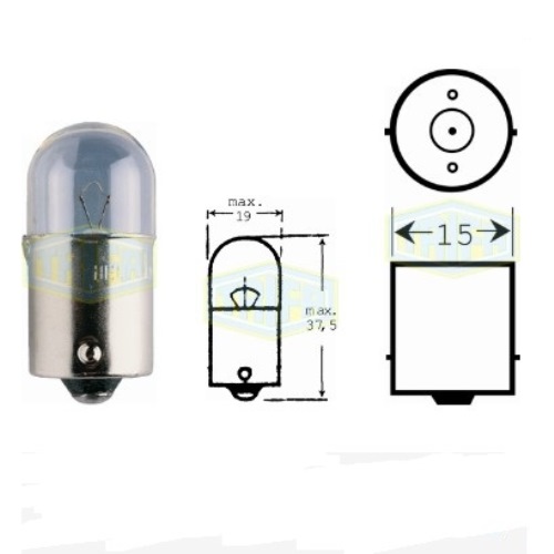 Лампа автомобільна Сферична лампа Trifa 24V R5W BA 15s Heavy Duty (21304)