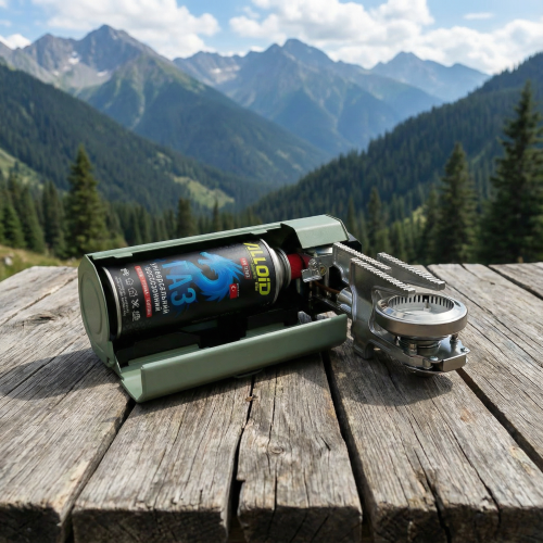 Газовий балон (картридж) ALLOID PRO 220 г, всесезонний кемпінговий газ