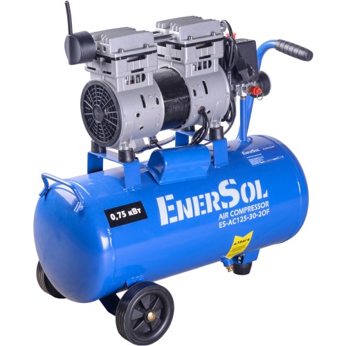 Компрессор воздушный безмасляный 230 В/50 Гц; 30 л; 125 л/мин; EnerSol ES-AC125-30-2OF