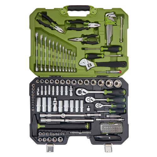 Универсальный набор инструмента 1/4" / 3/8" / 1/2", 131 предмет (6-гранные) Alloid TSN-131P