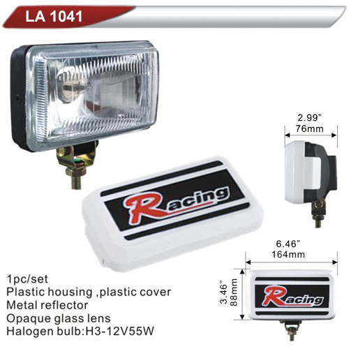 Фара дополнительная  DLAA 1041-W/H3-12V-55W/164*88mm/крышка (LA 1041-W)