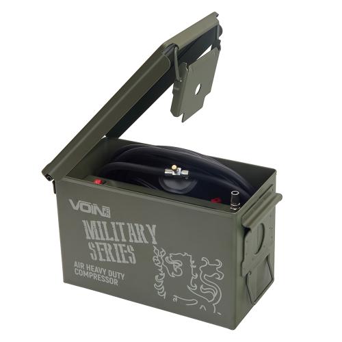 Автомобільний компресор VOIN VM-070 “MILITARY SERIES” 150 PSI / 25 A / 90 л/хв, підключення клемами