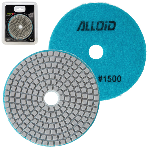Alloid Pro. Круг алмазный шлифовальный на липучке 100 мм, зерно 1500 Alloid Pro. Круг алмазный шлифовальный на липучке 100 мм, зерно 1500