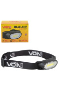 Фонарь налобный VOIN VL-9037, LED COB 80Lm /2xAAA (не в комплекте) (VL-9037)