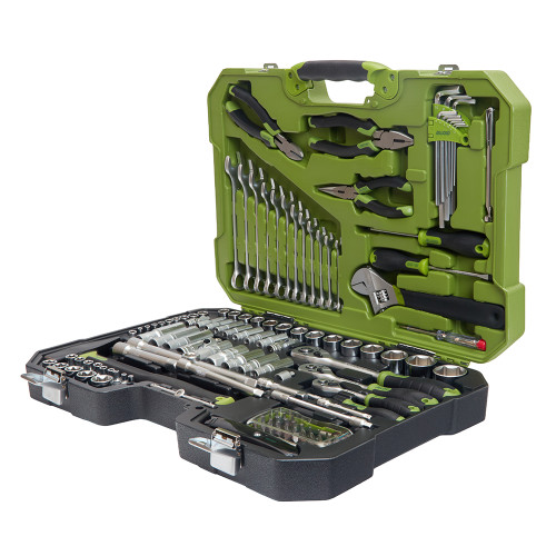 Универсальный набор инструмента 1/4" / 3/8" / 1/2", 131 предмет (6-гранные) Alloid TSN-131P