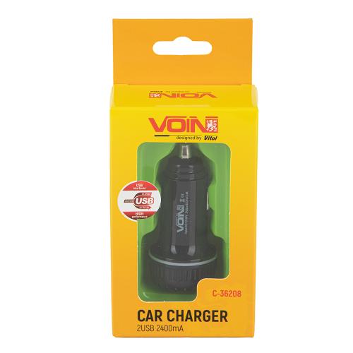 Автомобильное зарядное устройство VOIN C-36208, 2USB (12/24V - 5V 2,4A) (C-36208)