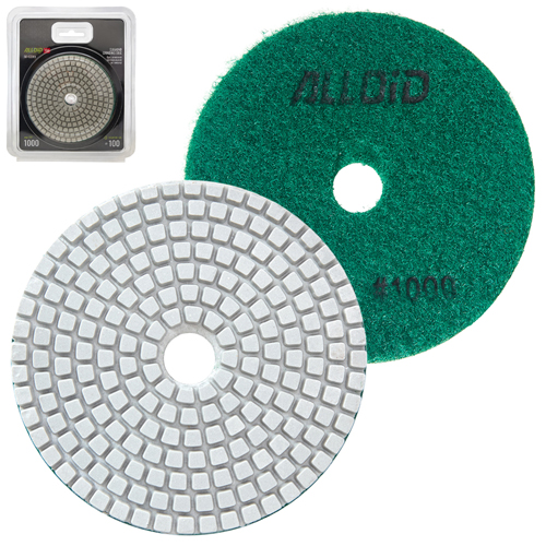 Круг алмазный шлифовальный  на липучке Alloid Pro 100 мм, зерно 1000