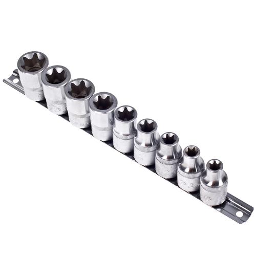 HANS. Набор торцевых головок внешний торкс 1/2"DR Е10-Е24, 9предм.блистер (46410-9C) (46410-9С)