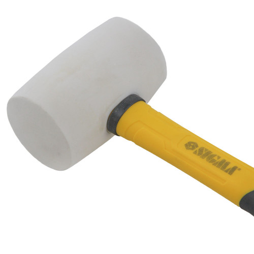 Киянка резиновая белая 680 г фиберглассовая рукоятка SIGMA (4317311)