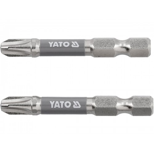 Біти для шуруповерта YATO, сталь S2; PH3 х 50мм. хвостовик 1/4", 2 од. YT-78022
