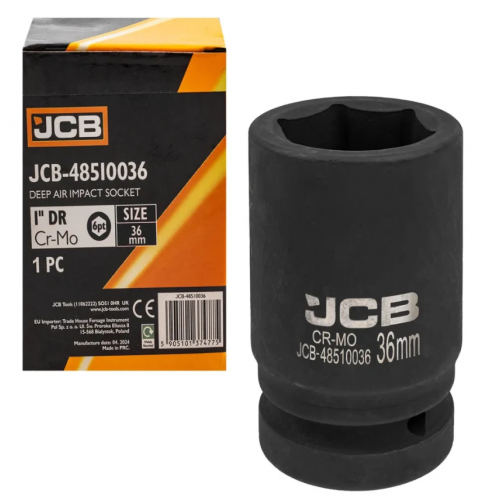 Головка ударна глибока 1" 36 мм (6-гранна) JCB Tools JCB-48510036