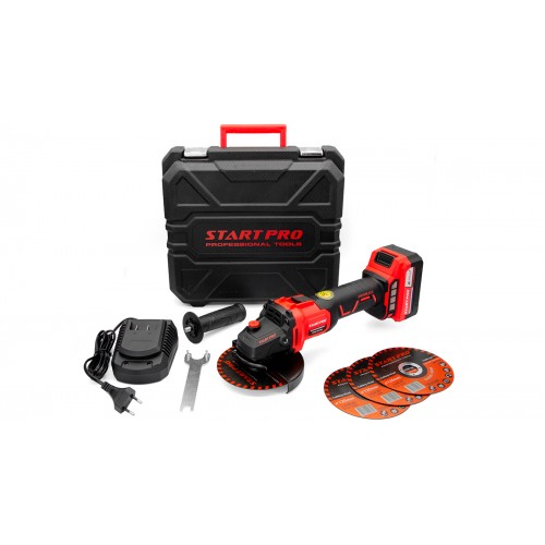 Шлифмашина угловая аккумуляторная 125мм 1000-8500 об/мин. Start Pro SAG2-21/2B BRUSHLESS
