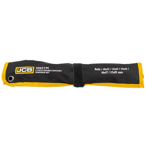 Набір ключів никидних з тріскачкою 6 пр. в чохлі (8-19 мм) JCB Tools JCB-50621M