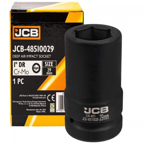 Головка ударна глибока 1" 29 мм (6-гранна) JCB Tools JCB-48510029