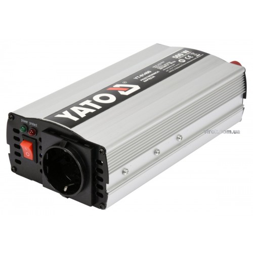 Преобразователь напряжения YATO из источника 12 В DC в 230 В, 500 Вт AC YT-81490