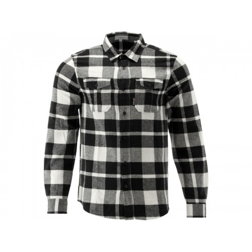 Рубашка фланелевая бело-черная, YATO разм. 2XL/ 82см х 62см,100%-хлопок [40]