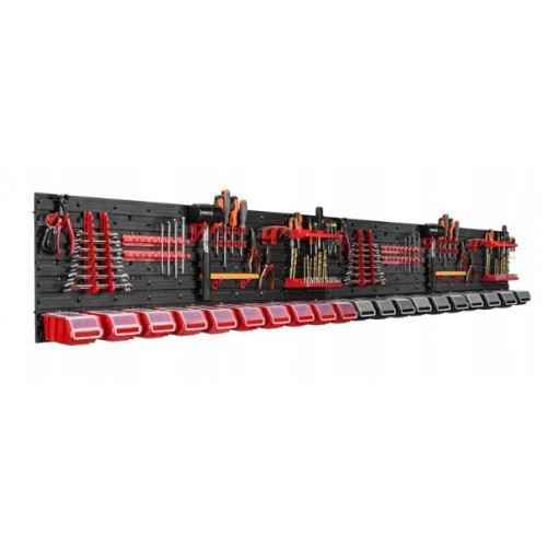 Панель для инструментов Kistenberg 230,0*39,0 см + 20 контейнеров с крышкой