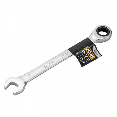 Ключ рожково-накидний з тріскачкою 12мм JCB Tools JCB-75712