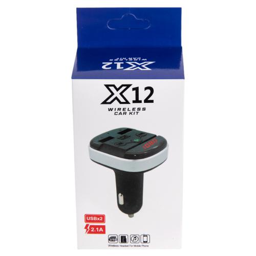 Модулятор FM 5в1 Х12 12-24v 2USB 5V-2.1A TF card BT (Х12)
